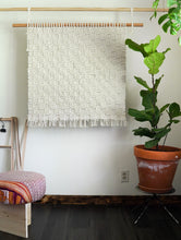 Load image into Gallery viewer, PREORDER | Monochromatic Macrame Checkered Textile | Natural
