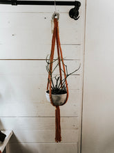 Load image into Gallery viewer, Mustard Mini Macrame Plant Hanger with Tie Dye Loop
