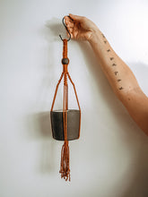 Load image into Gallery viewer, Mini Plant Hanger | Copper + THrō Ceramics Bead/Planter
