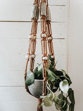 Load image into Gallery viewer, Beaded Blush Macrame Plant Hanger
