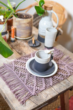 Load image into Gallery viewer, Macrame Placemat | Crossing Lines in Mink
