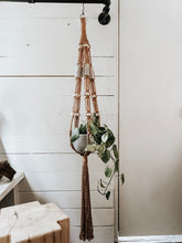 Load image into Gallery viewer, Beaded Blush Macrame Plant Hanger
