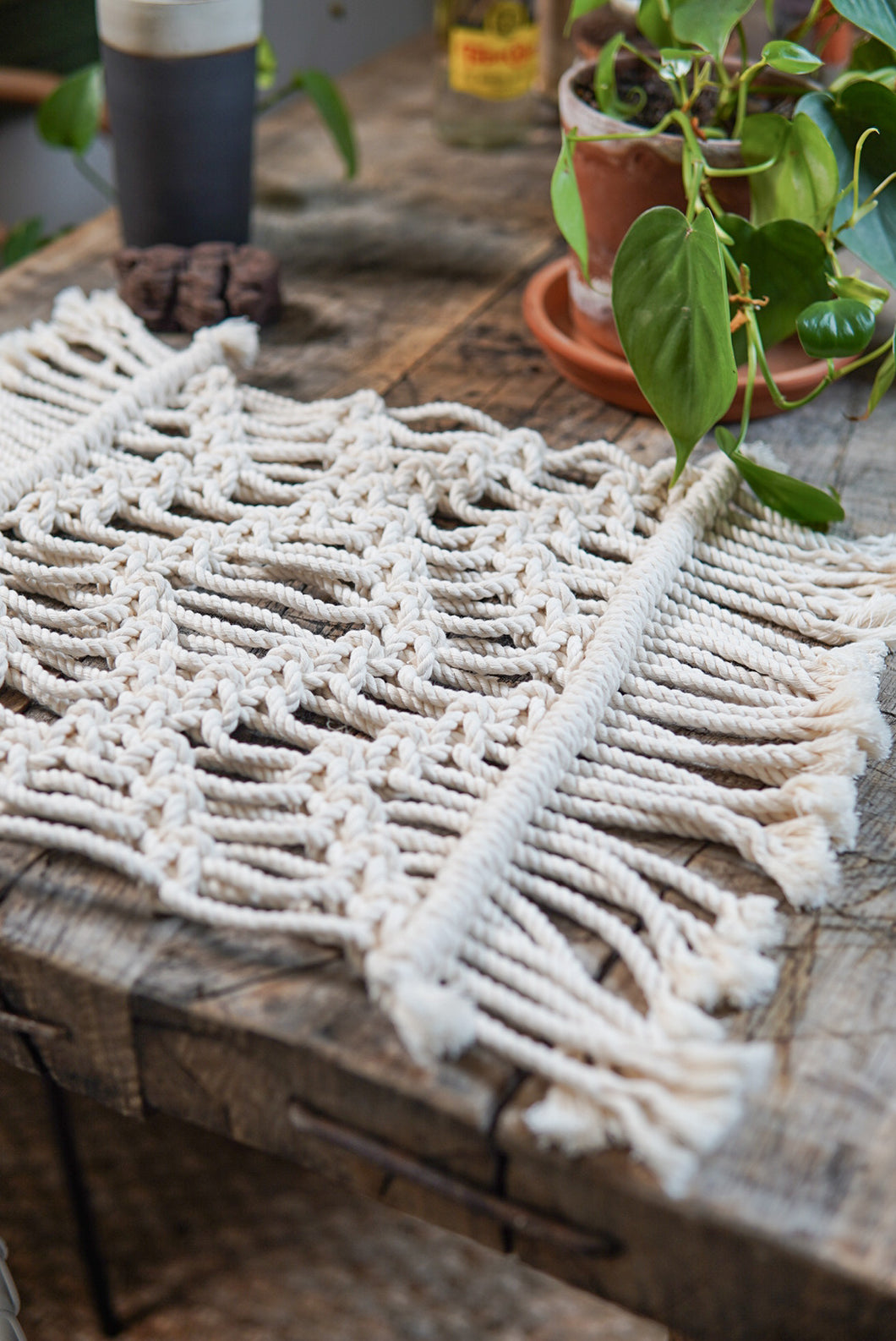Macrame Placemat | Chevron in Natural