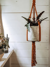 Load image into Gallery viewer, The Trellis Plant Hanger | Copper + THrō Ceramics beads
