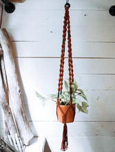 Load image into Gallery viewer, Spiral Plant Hanger | Copper + THrō Ceramics Bead
