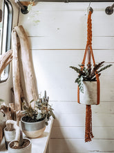 Load image into Gallery viewer, The Trellis Plant Hanger | Copper + THrō Ceramics beads
